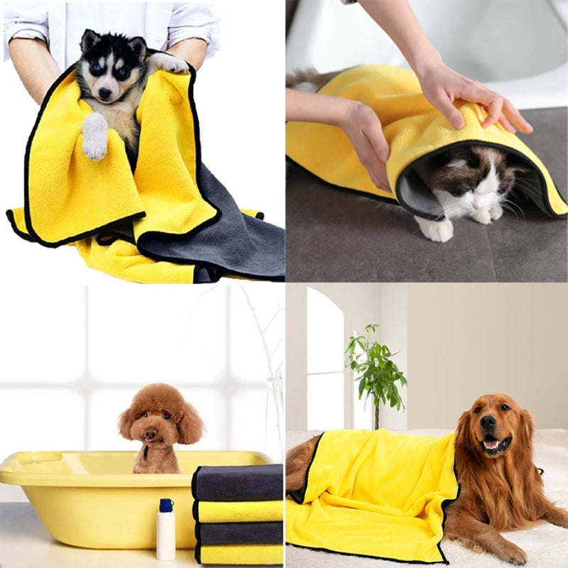 Toalha de Banho Absorvente para Cães e Gatos